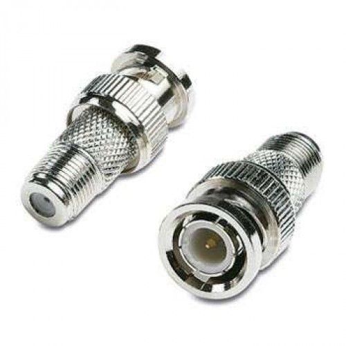 CABLEPELADO Adaptador BNC Macho - F Hembra Gris