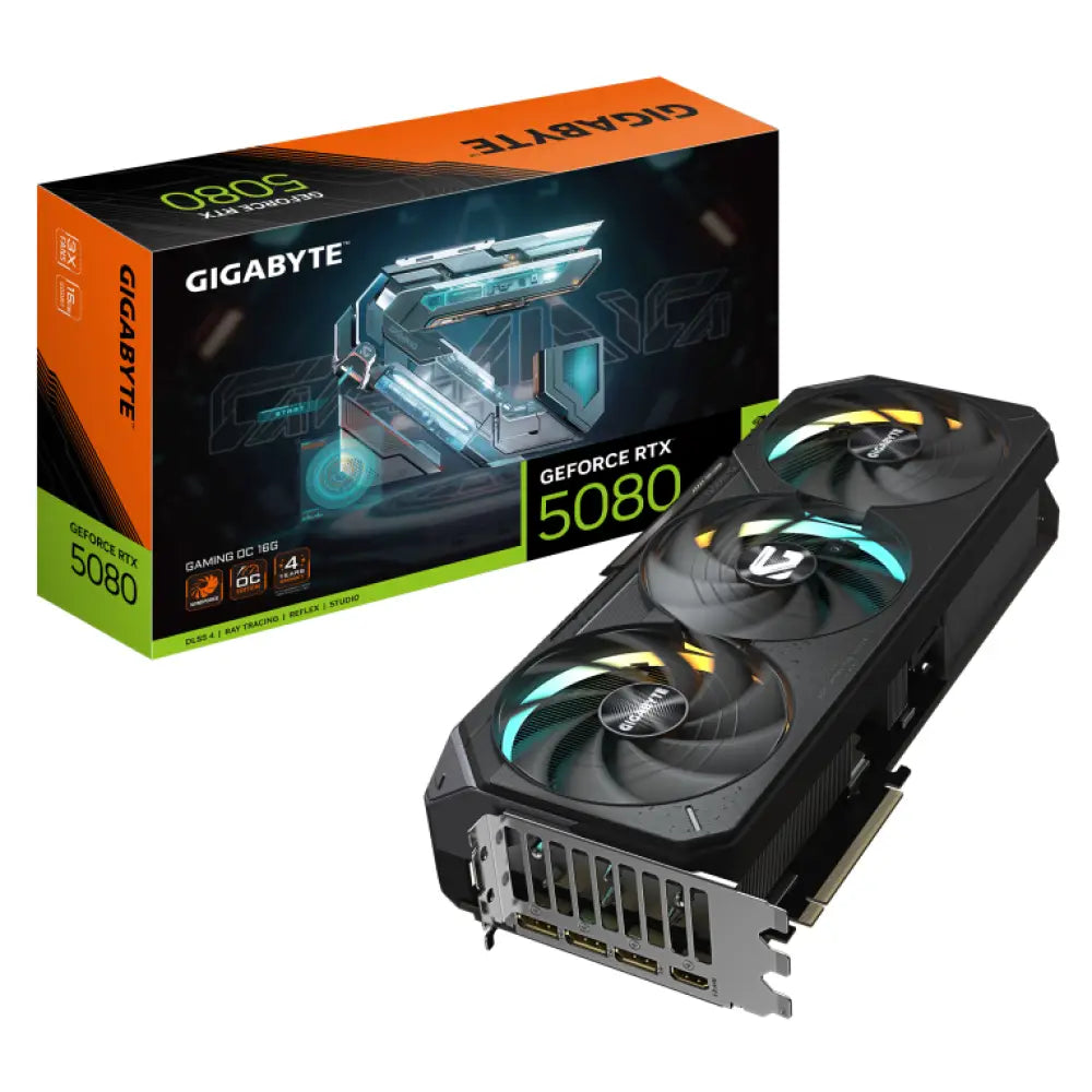 Tarjeta Gráfica Gigabyte GeForce RTX 5080 GAMING OC 16GB GDDR7 Reflex 2 RTX AI DLSS4