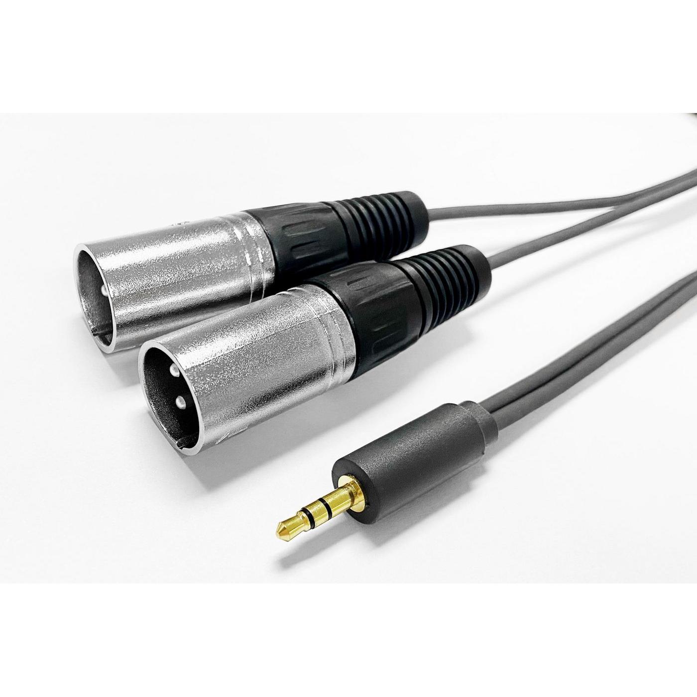 Cable de Audio Vivolink 3.5mm a 2 XLR Macho - Alta Calidad