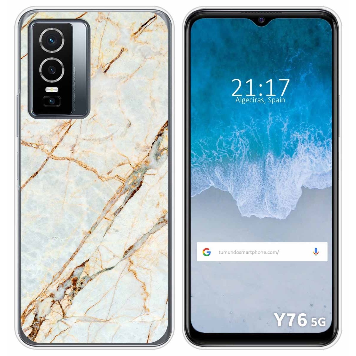 Funda Silicona para Vivo Y76 5G diseño Mármol 13 Dibujos