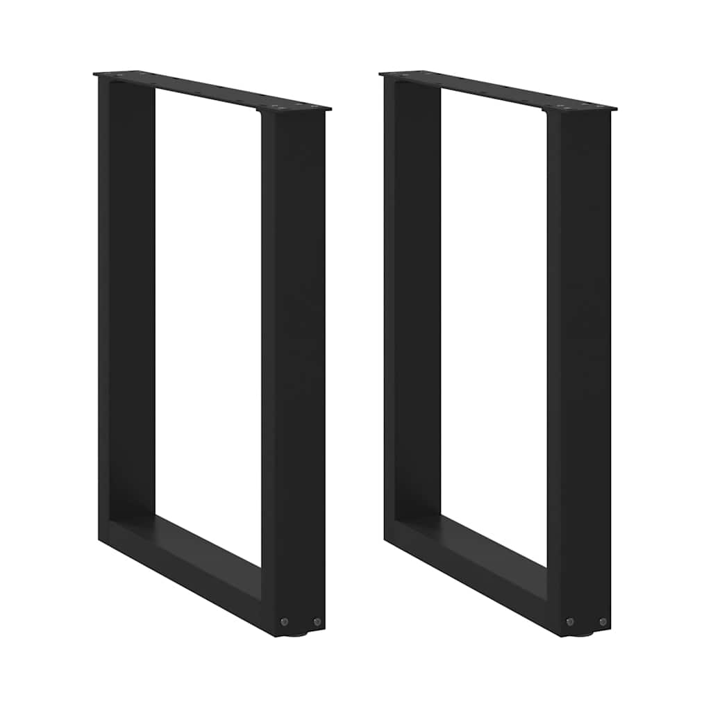 vidaXL Patas para mesa de comedor en forma de U (2 unidades) 60 x 72-73 cm, acero