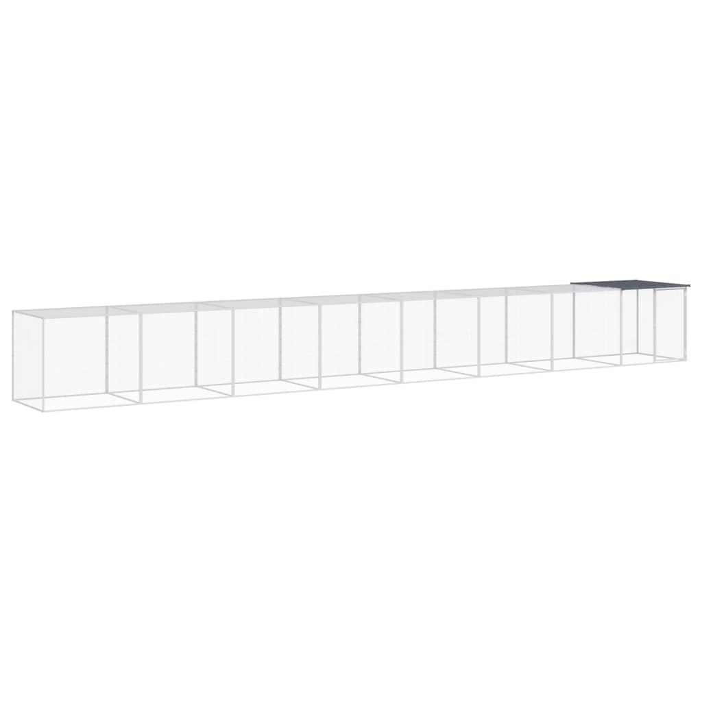 vidaXL Gallinero con techo acero galvanizado  803x98x90 cm
