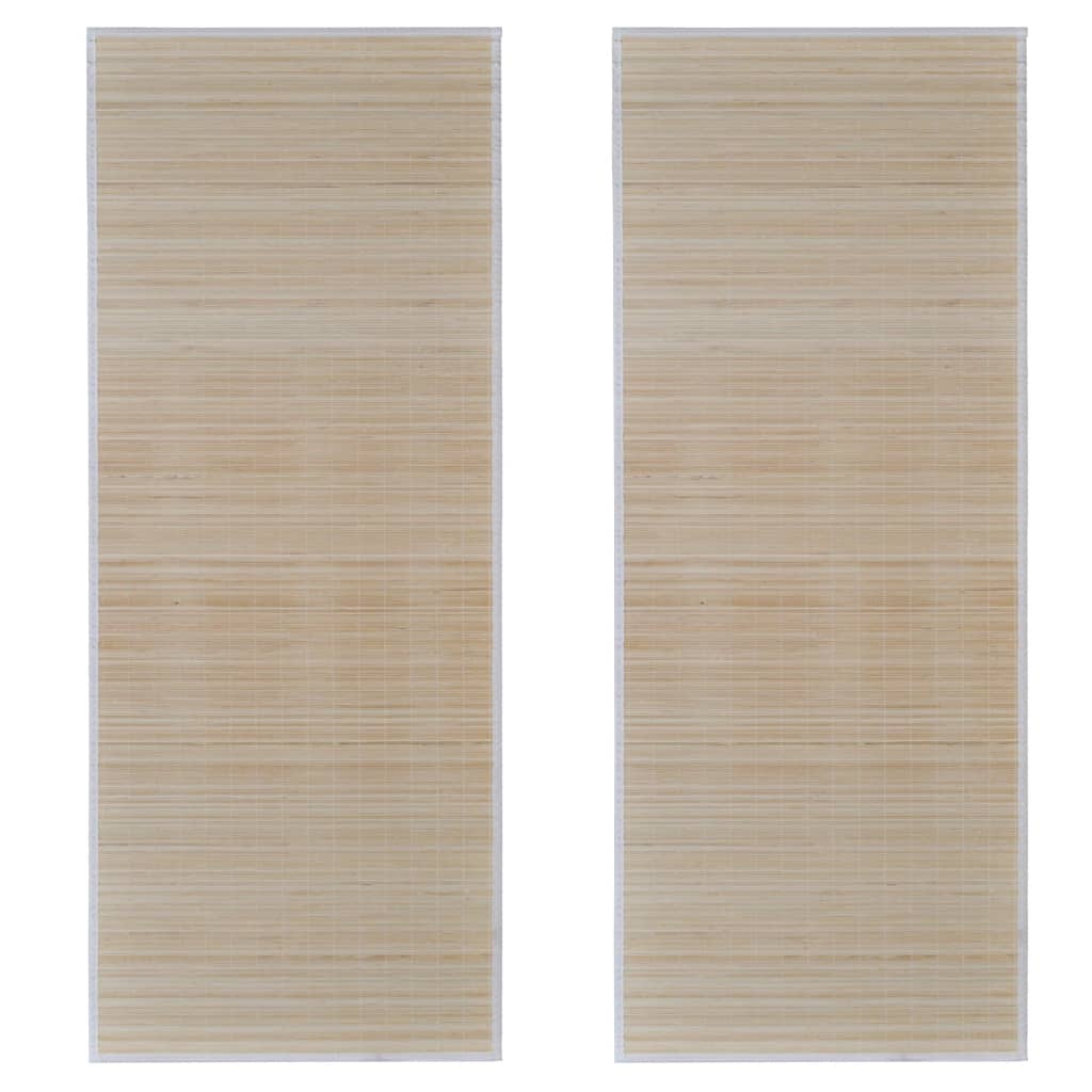 vidaXL Alfombras rectangulares de bambú 2 unidades 120x180 cm