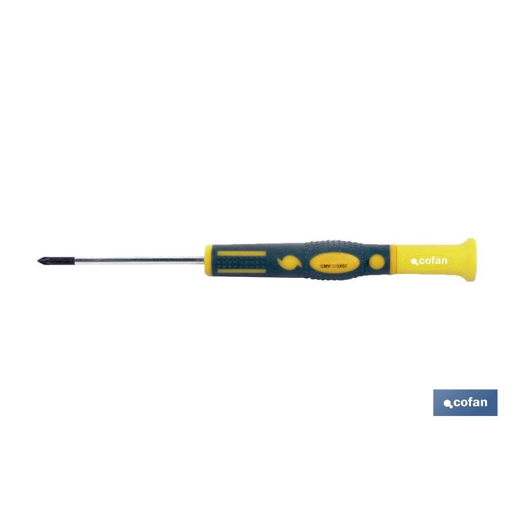 COFAN - Cofan Destornillador de alta precisión Pozidriv | Modelo PZ-0 | Longitud: 60 mm