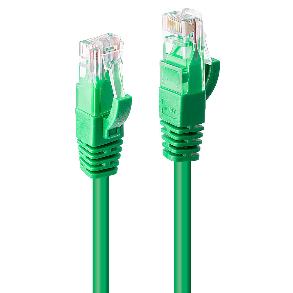 Lindy RJ-45 Cat6 U/UTP 1 m cable de red Verde U/UTP (UTP)