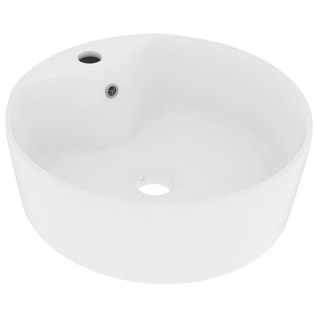 vidaXL Lavabo Lujo con Rebosadero Cerámica Mate 36x13 cm Tocador Color matte light blue,  matte dark blue,  matte white y mas