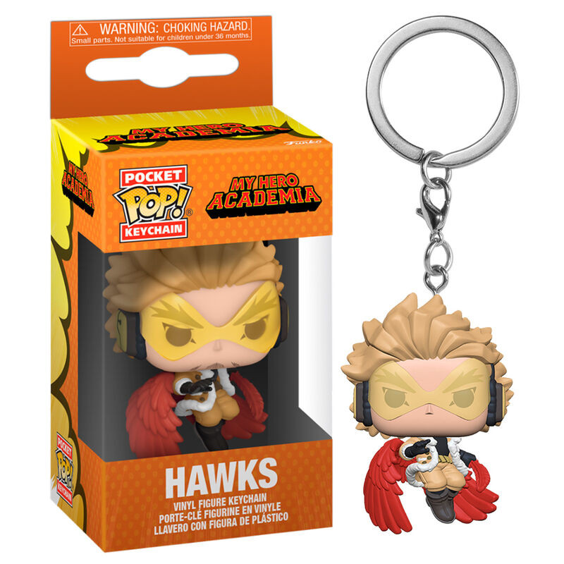 FUNKO POCKET POP! LLAVERO MY HERO ACADEMIA - HAWKS, 58042, TIENDA CON LICENCIA OFICIAL