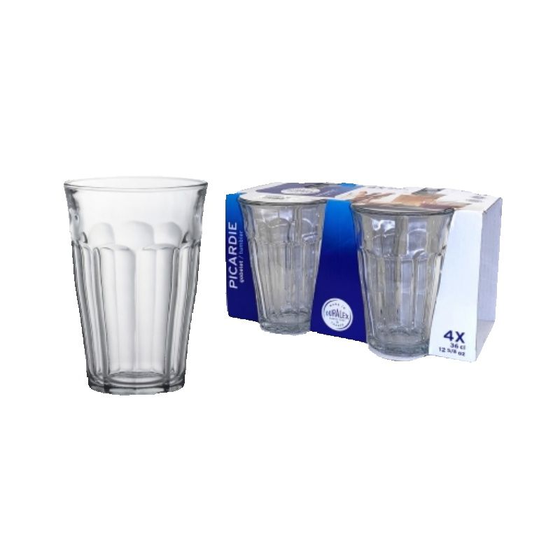 STARLEY-Set de Vasos Duralex Picardie Cristal 250 ml,310cc ,360cc Transparente
