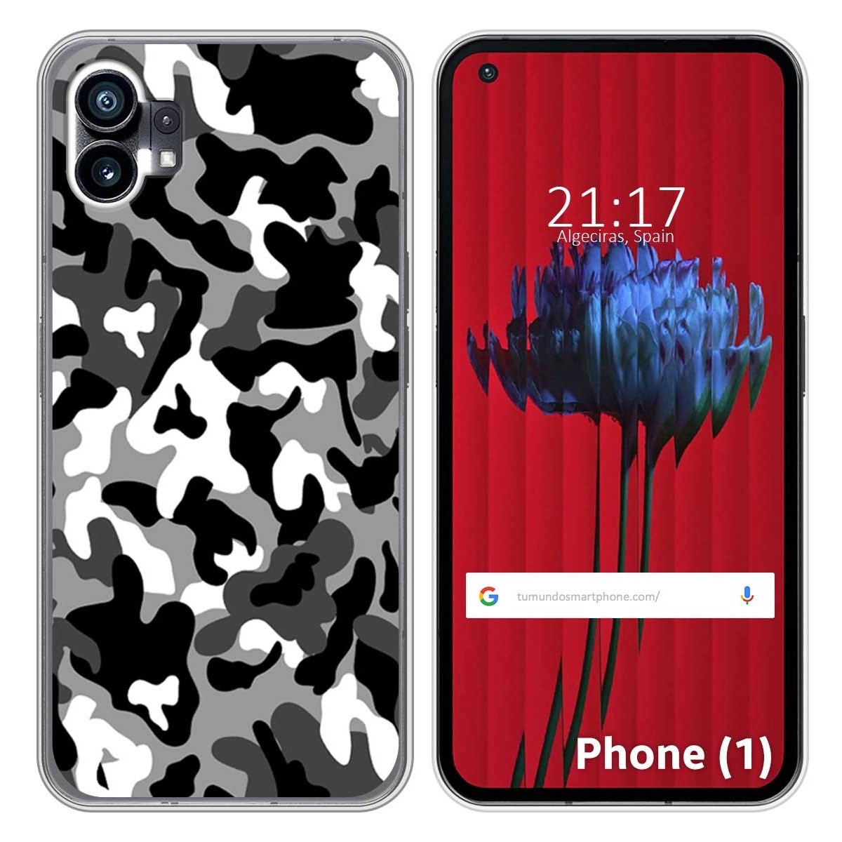 Funda Silicona para Nothing Phone 1 diseño Snow Camuflaje Dibujos