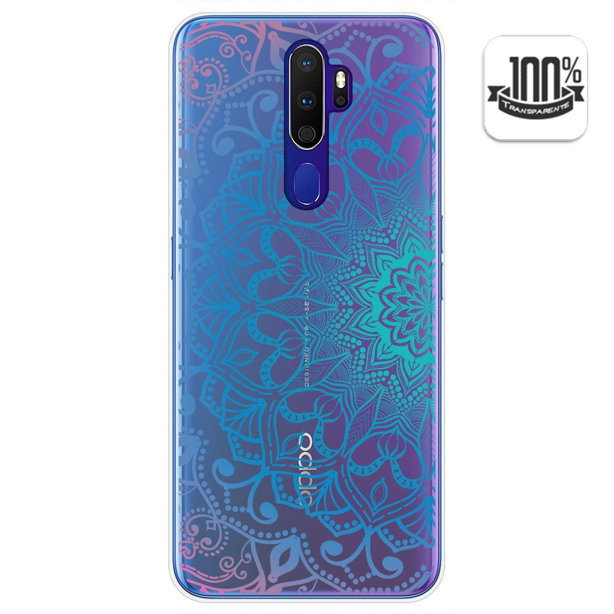 Tumundosmartphone Funda Gel Transparente para Oppo A9 2020 diseño Mandala Dibujos