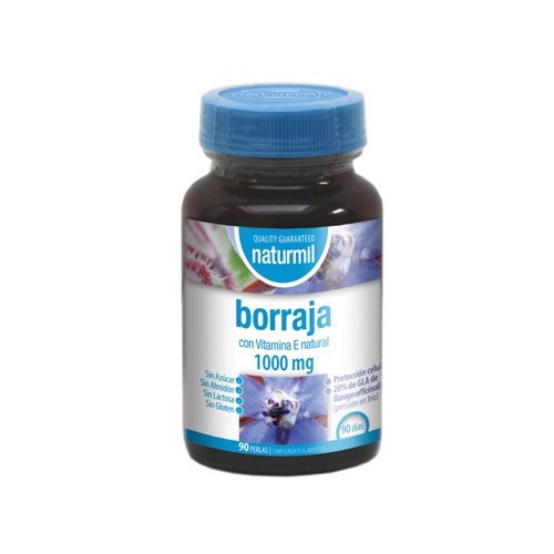 Naturmil Borraja 90Cap 1000Mg para la Salud de la Mujer - Fácil de Tomar