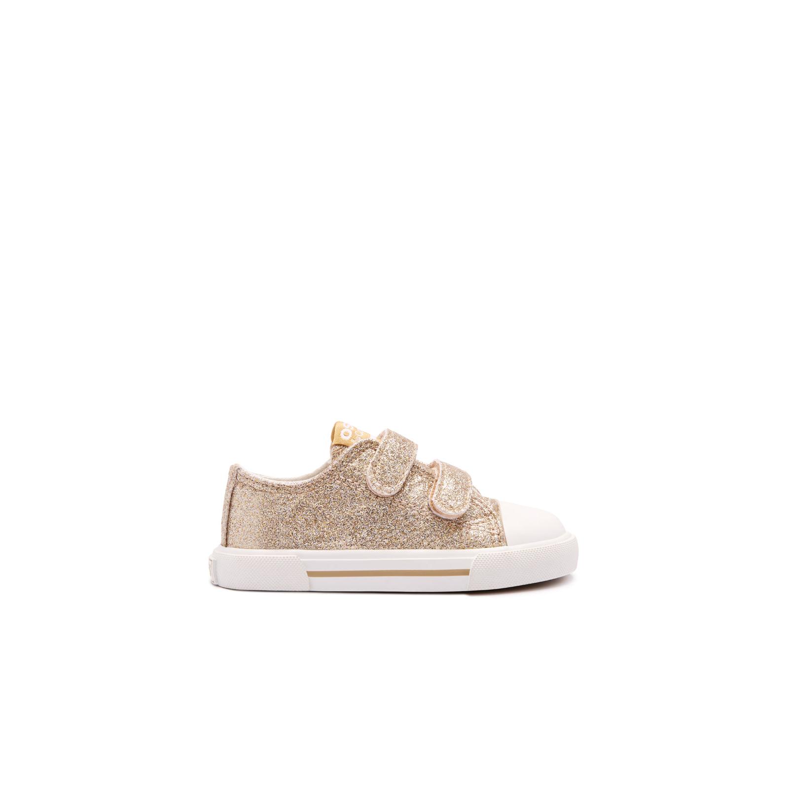 Conguitos - Zapatillas Bajas de Bebés Glitter Dorado para Niña