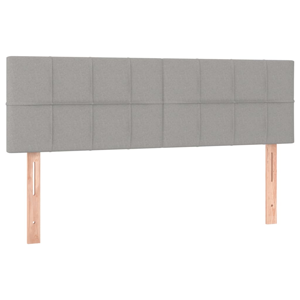 vidaXL Cabeceros tela gris claro 144x5x78/88 cm