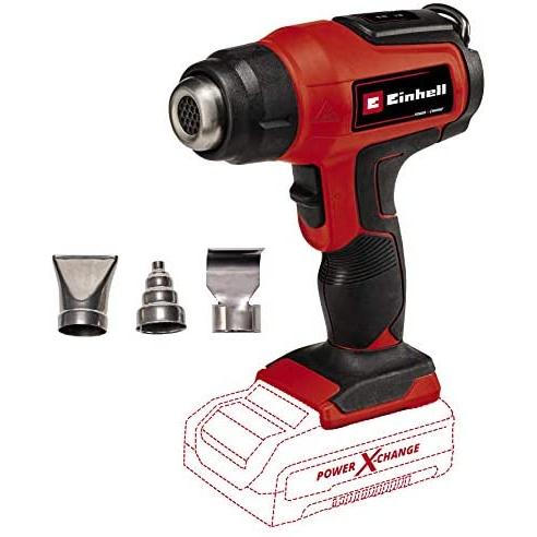 Einhell Pistola de Aire Caliente TE-HA 18 Li-Solo Power X-Change (18V, 500°C, 200 L/min, 2 Escalones de Temperatura) - Sin Batería Ni Cargador