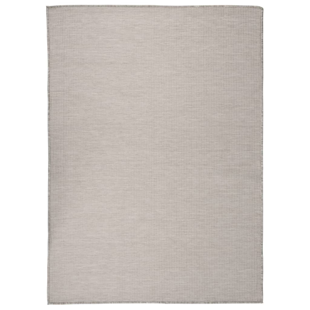 Vidaxl Alfombra de Exterior de Tejido Plano 200x280 Cm - Color Gris, Taupé, Marrón