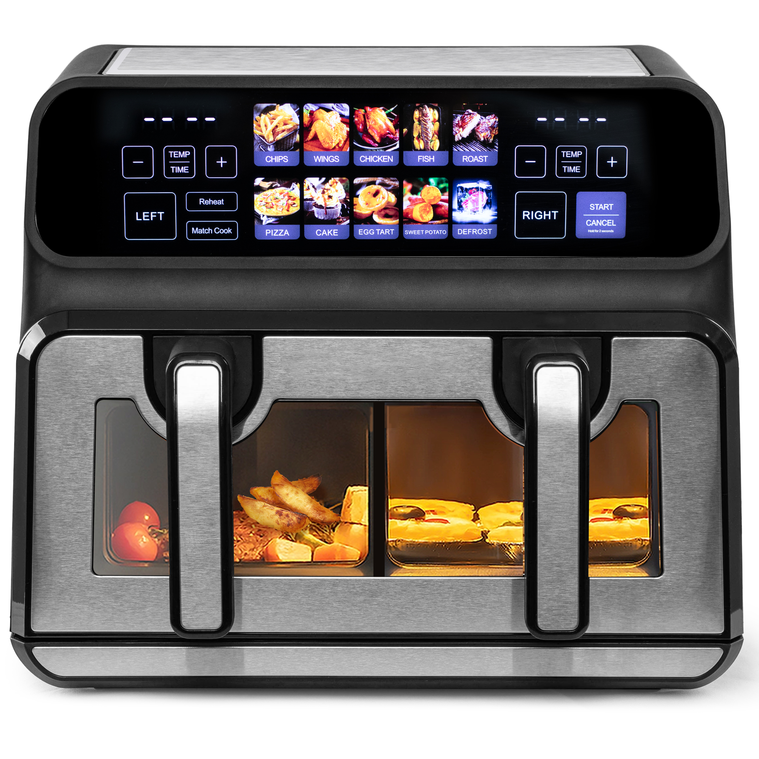 Extra Large 9L Air Fryer Oven,1800W High Power,8 Smart Programs,Rapid Air Technology,Easy to Clean,Family Size,Adjustable Timer