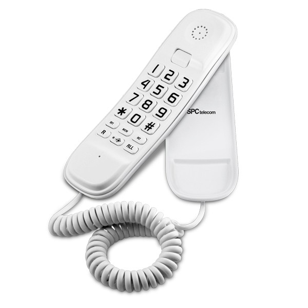 SPC - SPC Telefono Fijo ORIGINAL LITE BLANCO con Indicador Luminoso y Función Mute
