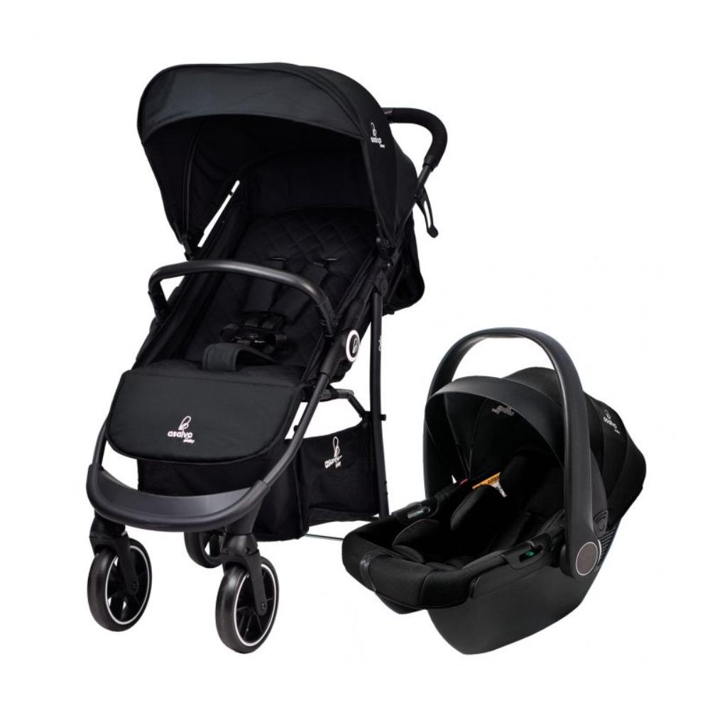 Carrinho de bebé 2 em 1 Asalvo Oslo 2 Black
