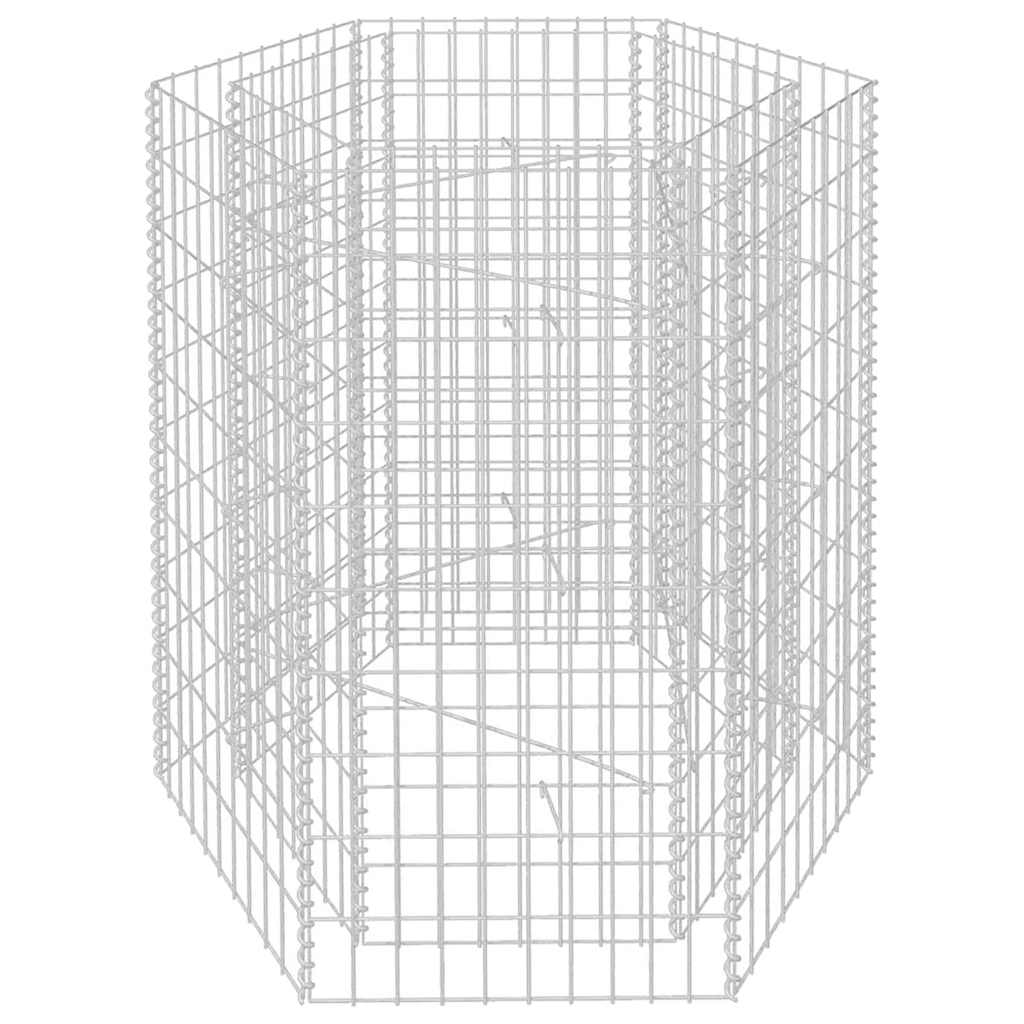 vidaXL Arriate hexagonal de gaviones 100x90x100 cm