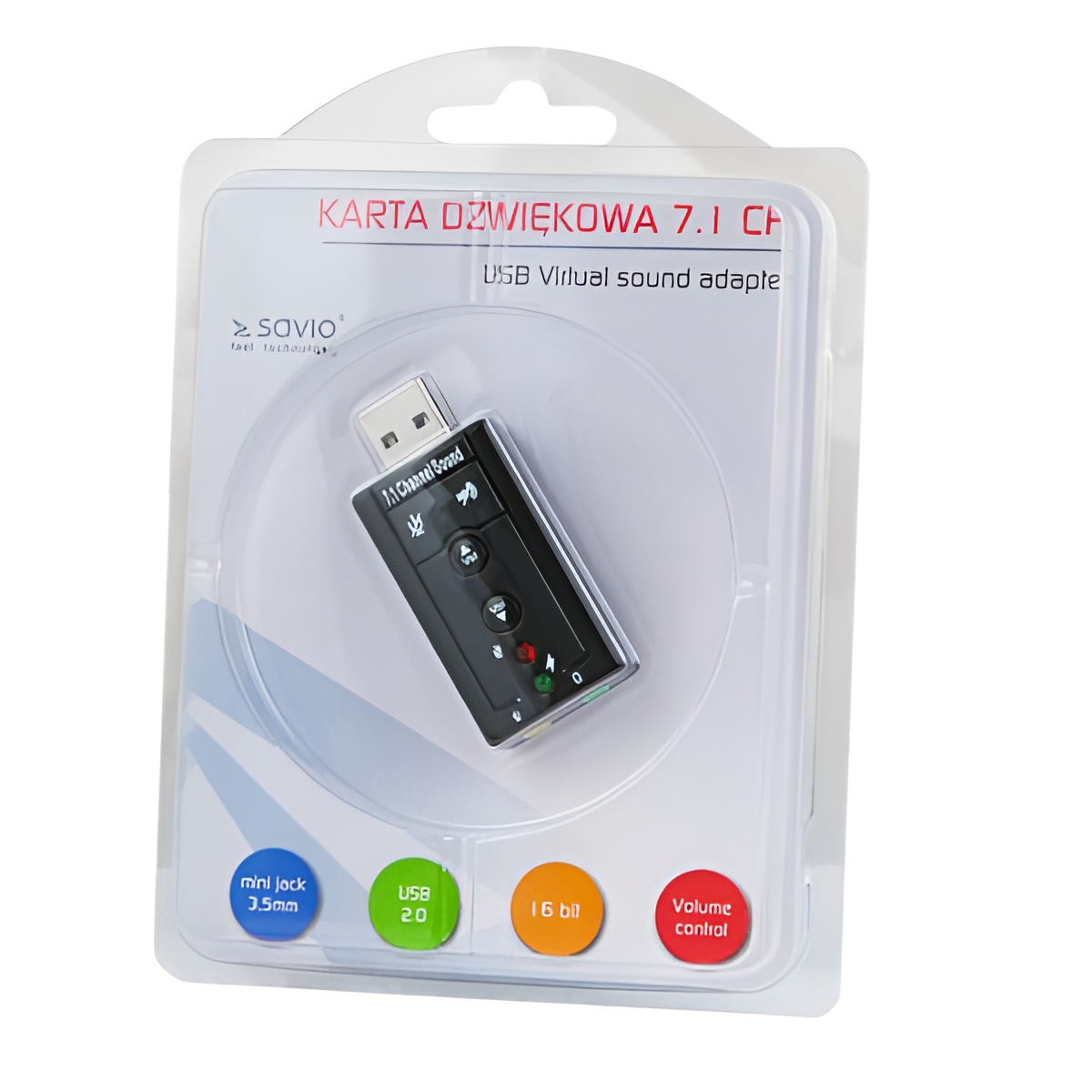 Savio ak-01 audio card 7.1 channels USB