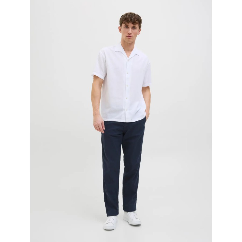 Pantalón de Lino Azul Marino Jack & Jones | Relaxed Fit | Algodón y Lino | Hombre | S-XXL
