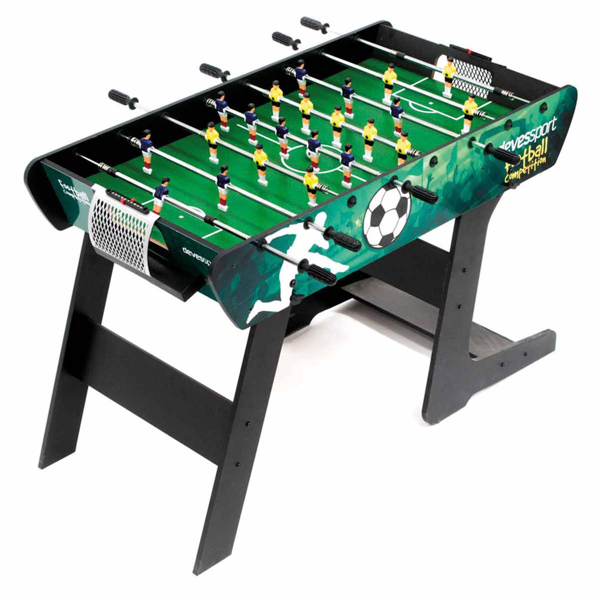 Devessport Futbolín Plegable Maracaná - Patas Plegables y Barras Telescópicas