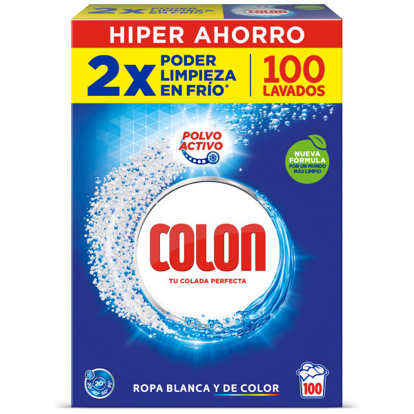 Colon Maleta Polvo Activo Blanca y Color 100 Lavados