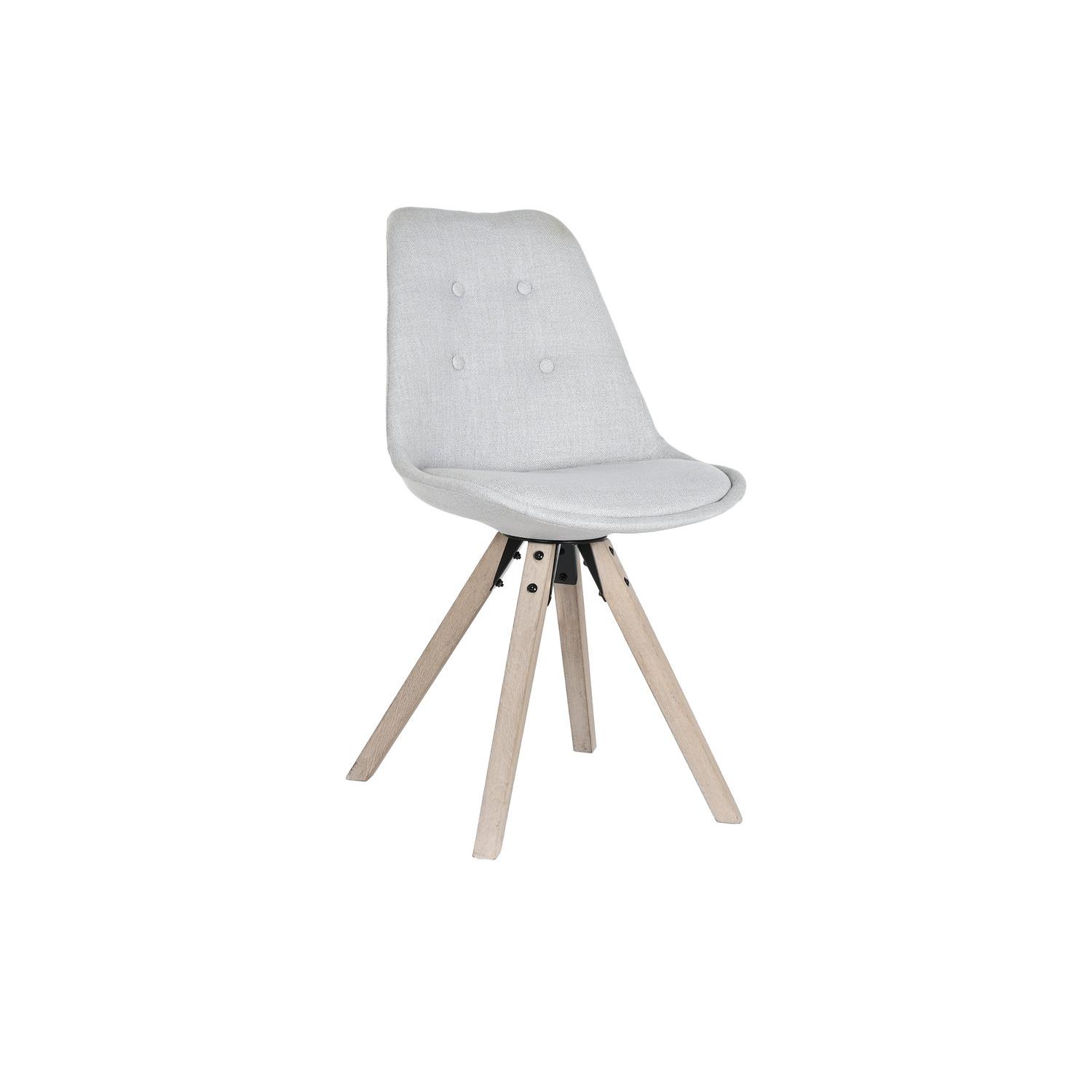 SILLA ROBLE POLIESTER 48X55X84 GRIS CLARO FIJALO MB203406