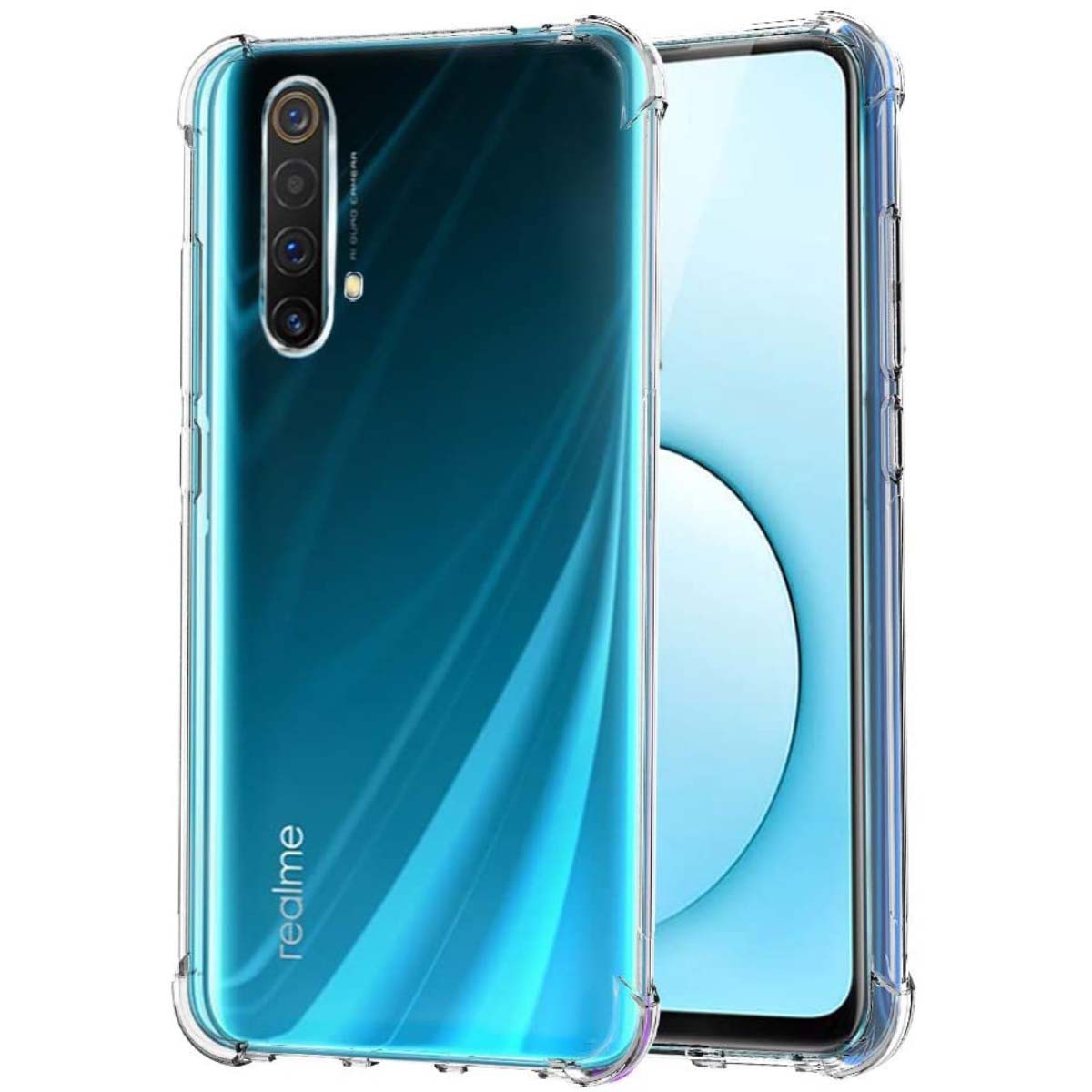 Tumundosmartphone Funda Gel Tpu Anti-Shock Transparente para Realme X3 SuperZoom / X50 5G