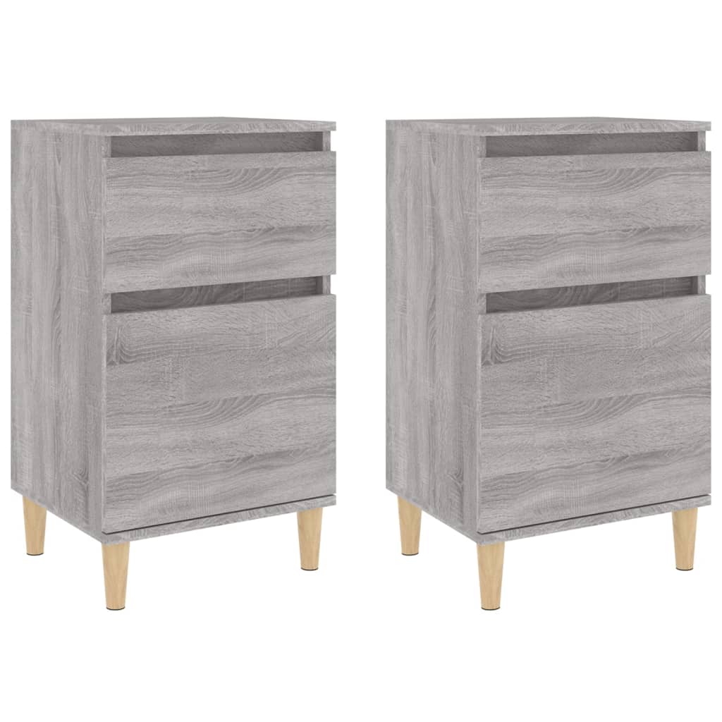 Vidaxl Mesitas de Noche Blancas 2 Unidades 40x35x70 Cm