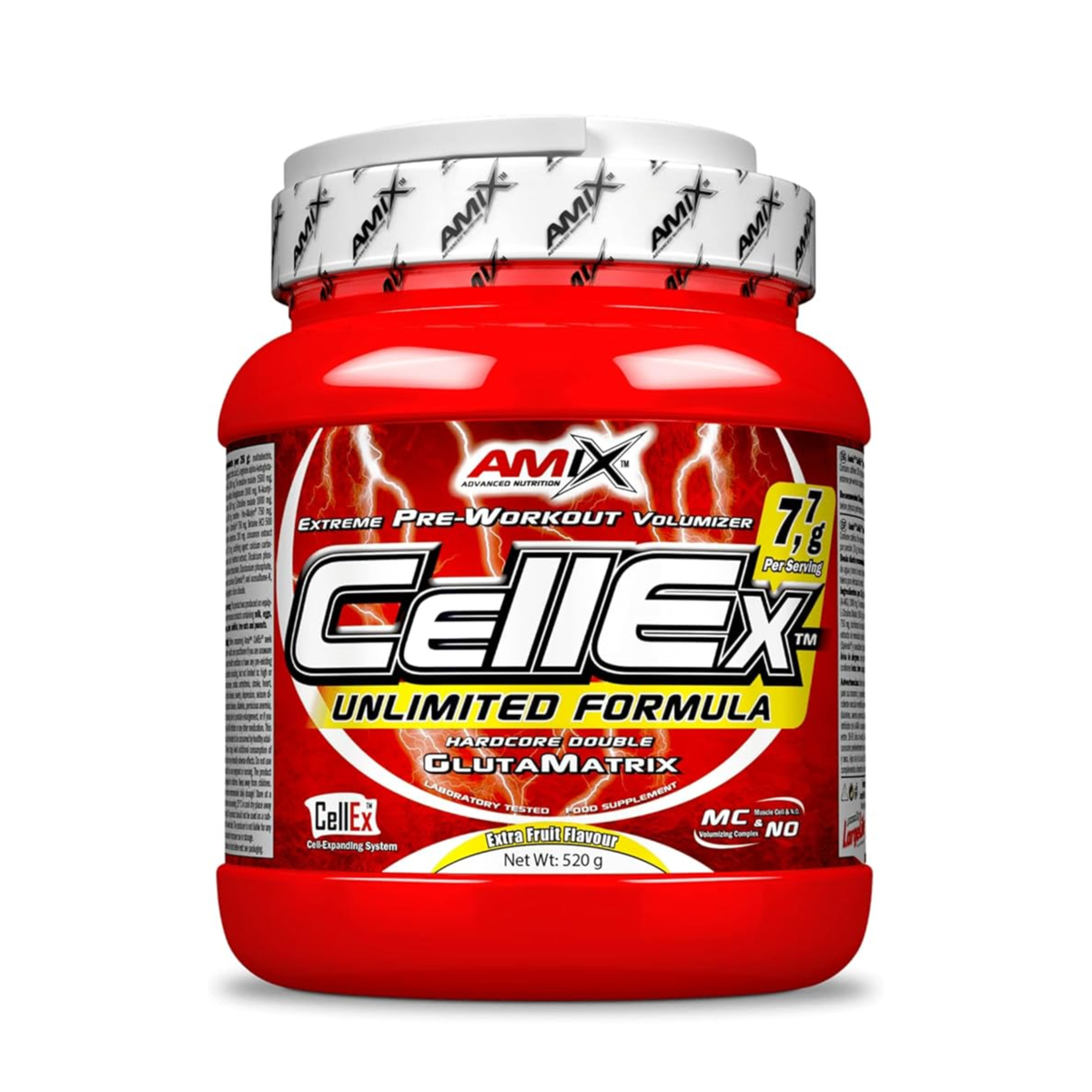 AMIX CellEx Unlimited - 520 gr Suplemento Pre-entreno con Creatina, Glutamina y L-Citrulina