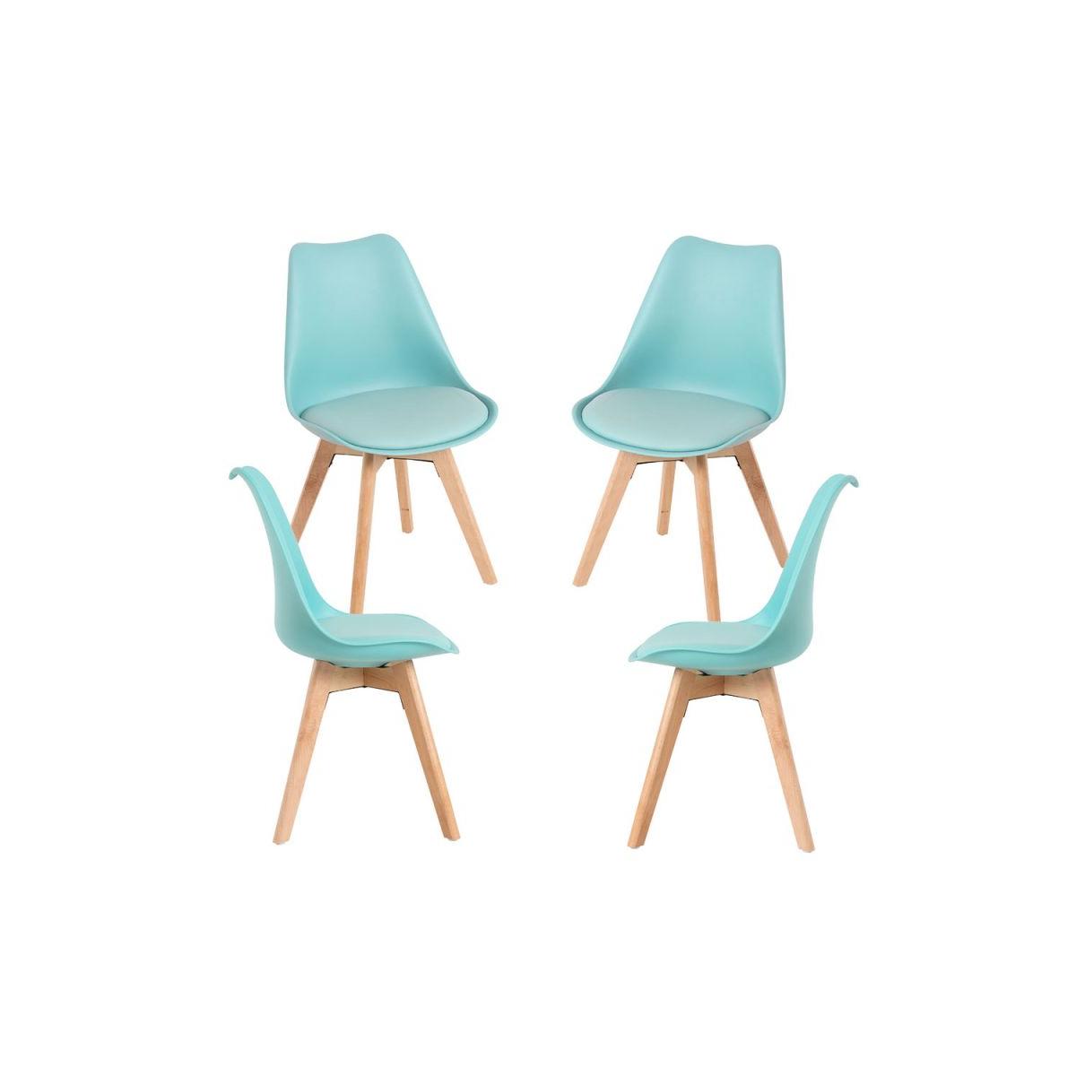 Regalos Miguel - Packs Sillas Comedor - Pack 4 Sillas Synk Basic - Verde Agua