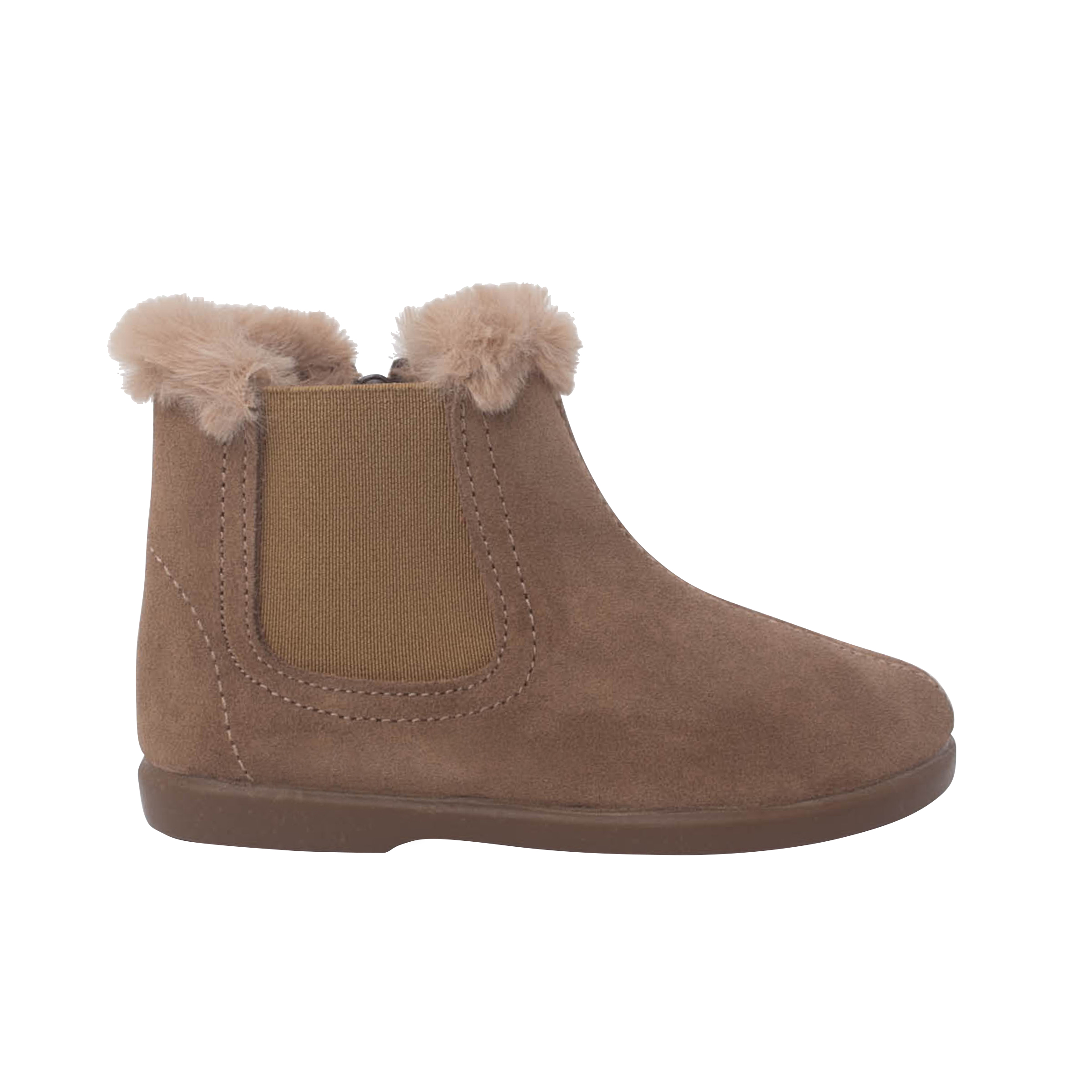 Pisamonas Botines Tipo Chelsea Niña Con Cuello Pelito