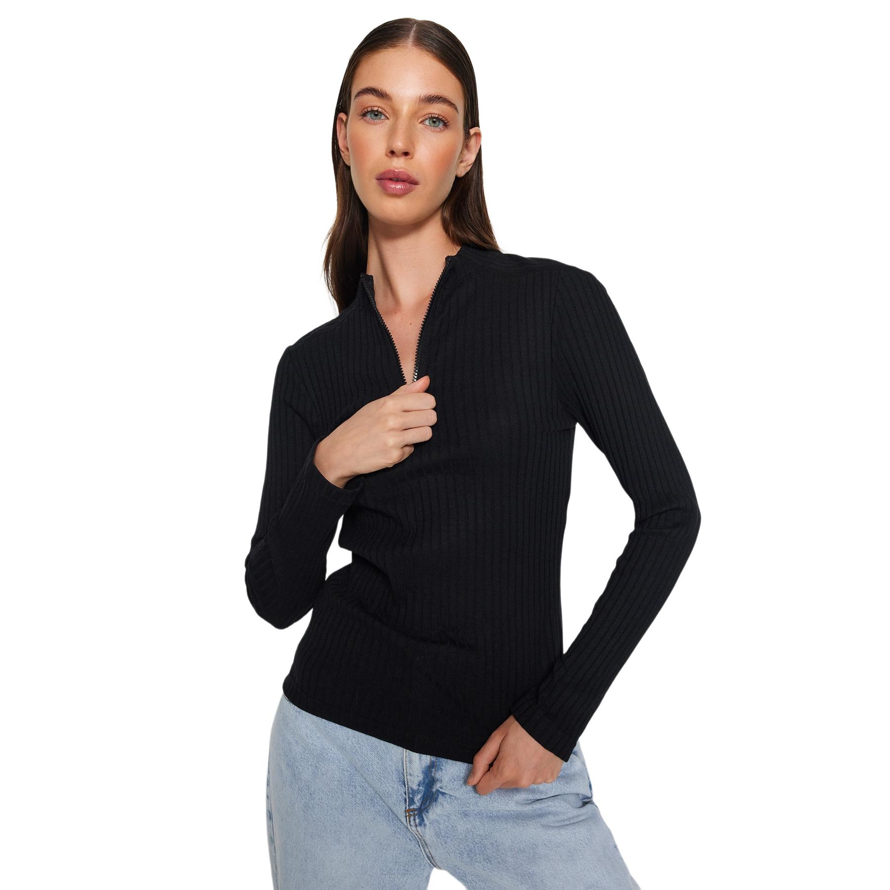 Trendyol Blusa De Negro Mujer Extra Grande
