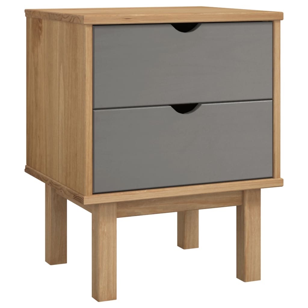 Vidaxl OTTA Mesita de Noche Madera de Pino 45x39x57 Cm Marrón