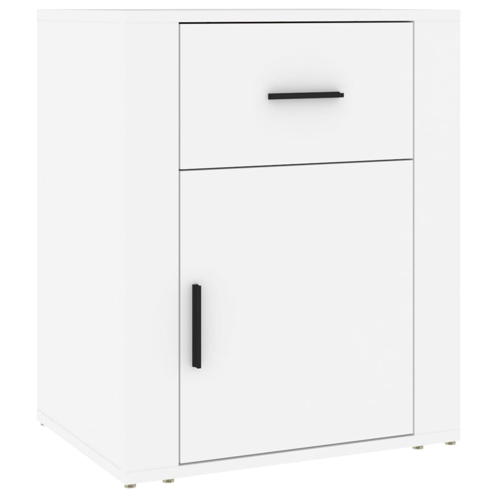 Vidaxl Mesita de Noche Madera Contrachapada 50x36x60 Cm Blanco