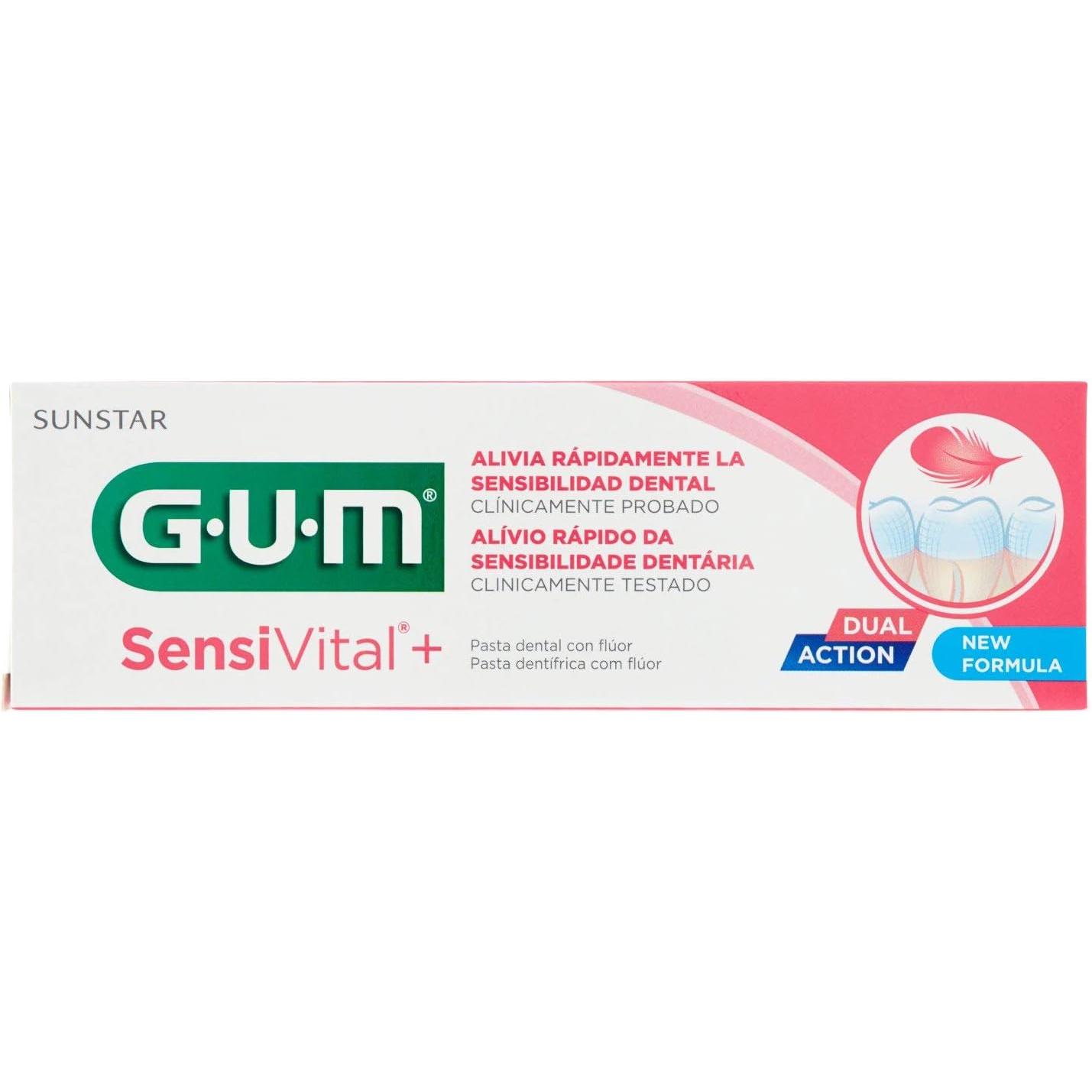 Sunstar Gum GUM SENSIVITAL Pasta de Dientes 75 Ml | Cuidado y Prevención Diaria de Dientes y Encías Sensibles | Alivio Rápido en 3 Días