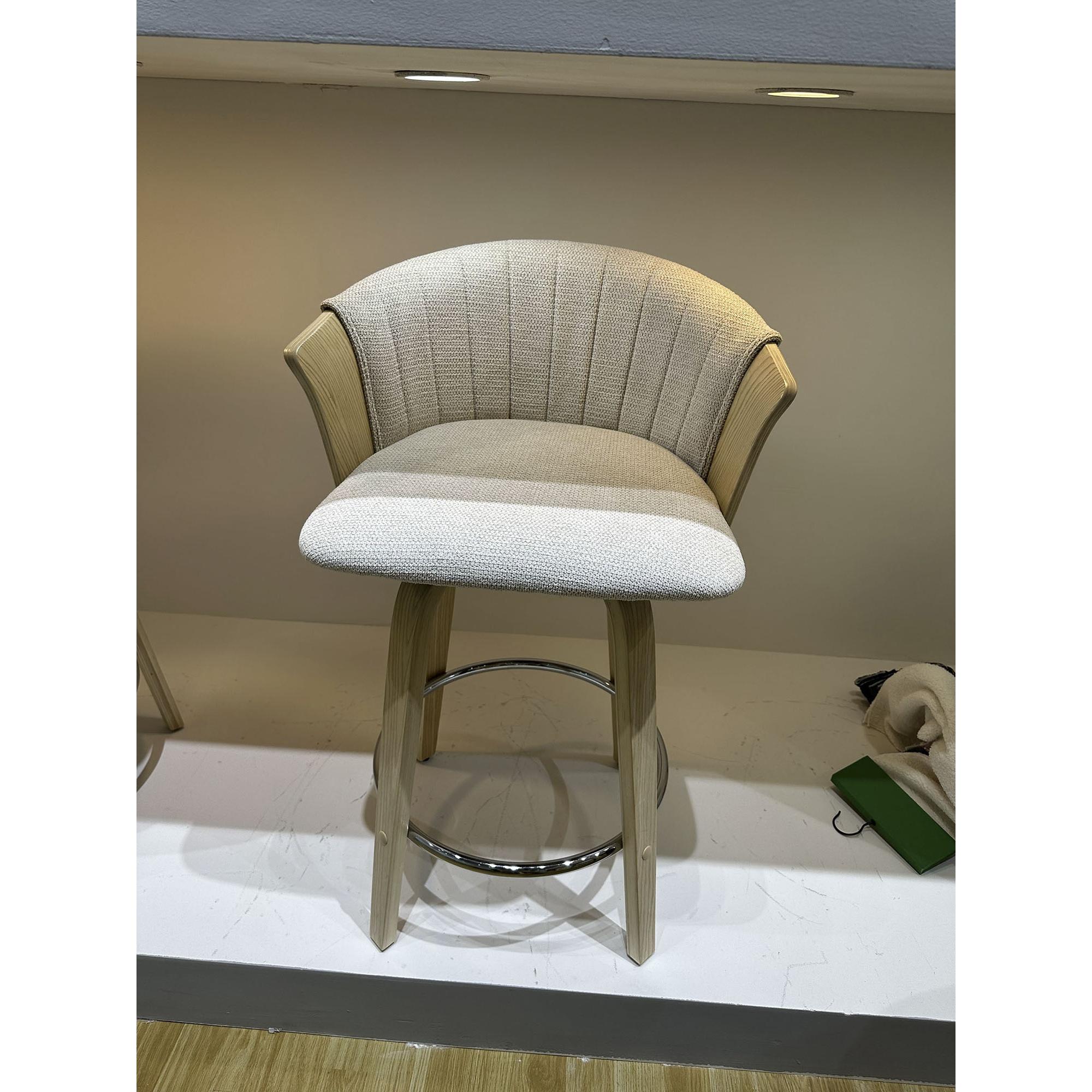Taburete Madera Poliester 58X56X95 Gris - Fijalo - El mejor complemento para tu hogar.