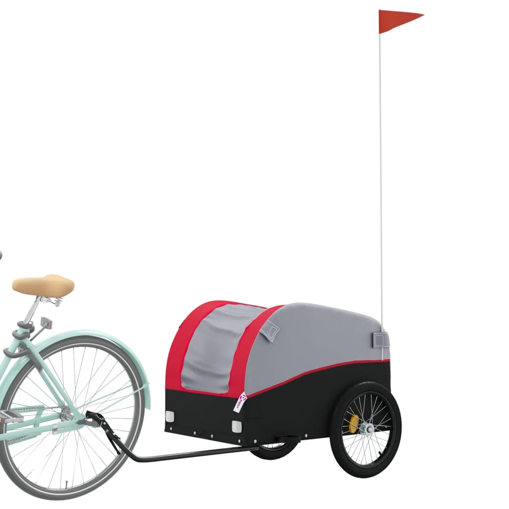 vidaXL Remolque para Bicicleta de Carga Carrito para Bici Hierro 45 kg Color Negro,  Amarillo,  Azul y mas