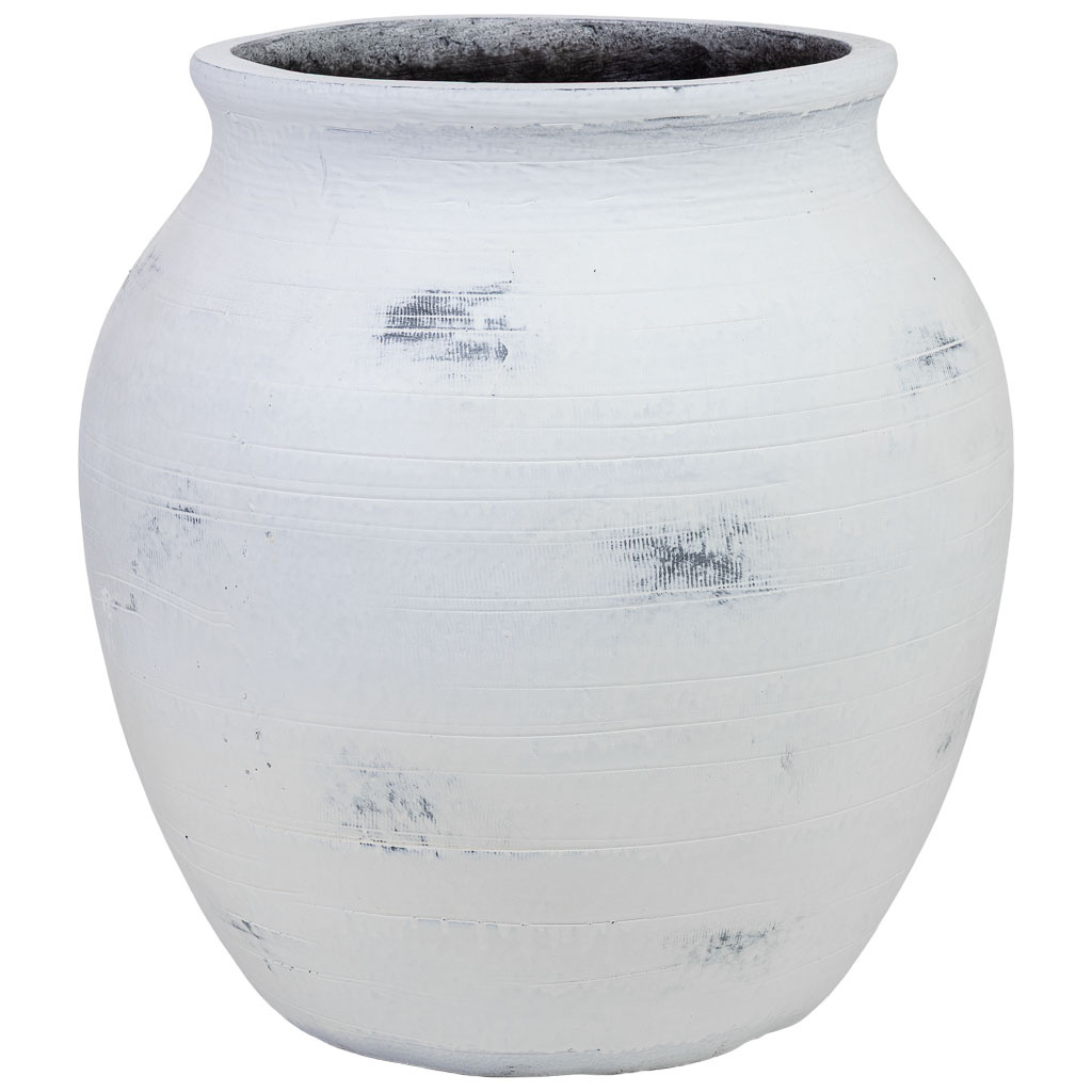 Wonderlust Deco - Macetero de fibra de vidrio blanco 47x47x48cm Blanco 47x47x48h cm