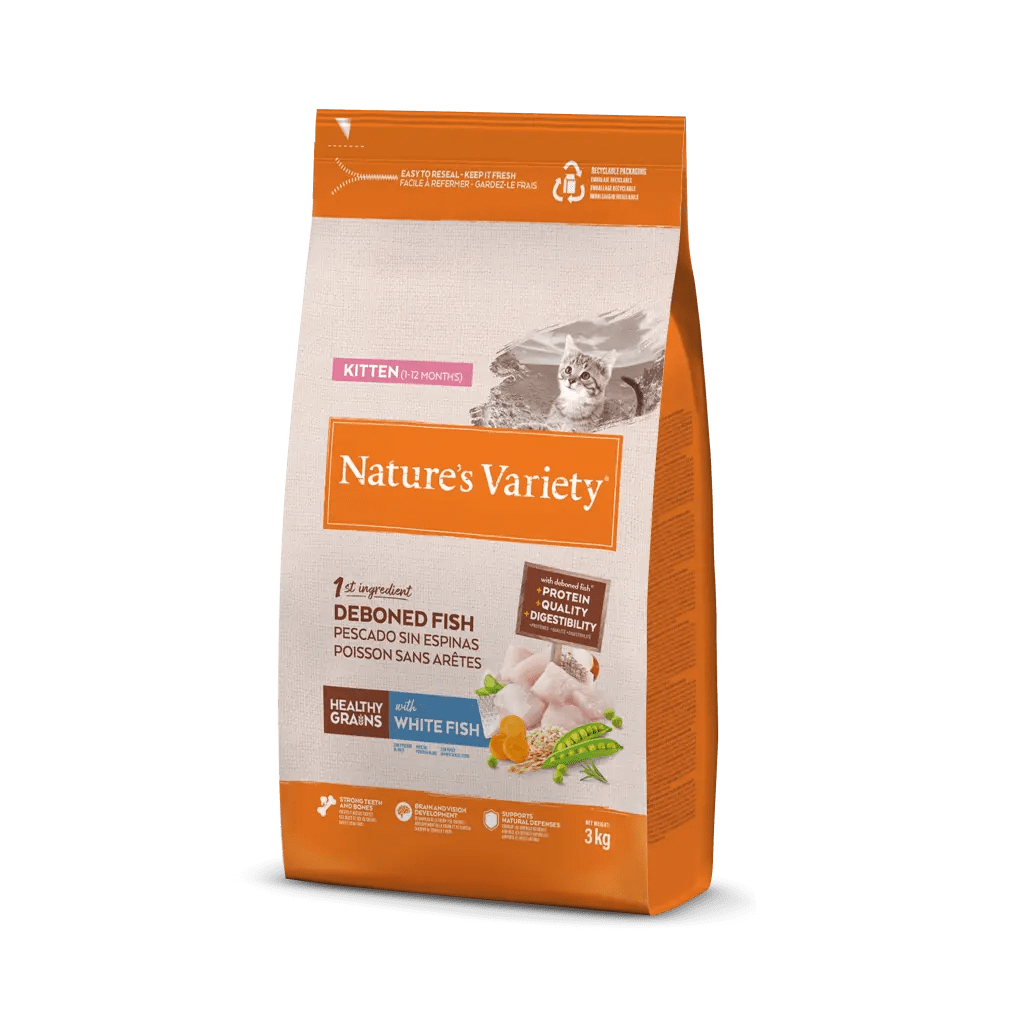 Nature`s Variety Healthy Grain Kitten Pescado Blanco - Comida para Gato Cachorro