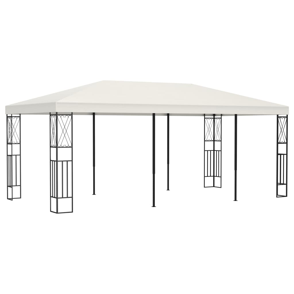 vidaXL Cenador Tela Jardín Terraza Exterior Pabellón Toldo Gazebo Patio Color Crema,  Antracita, y mas