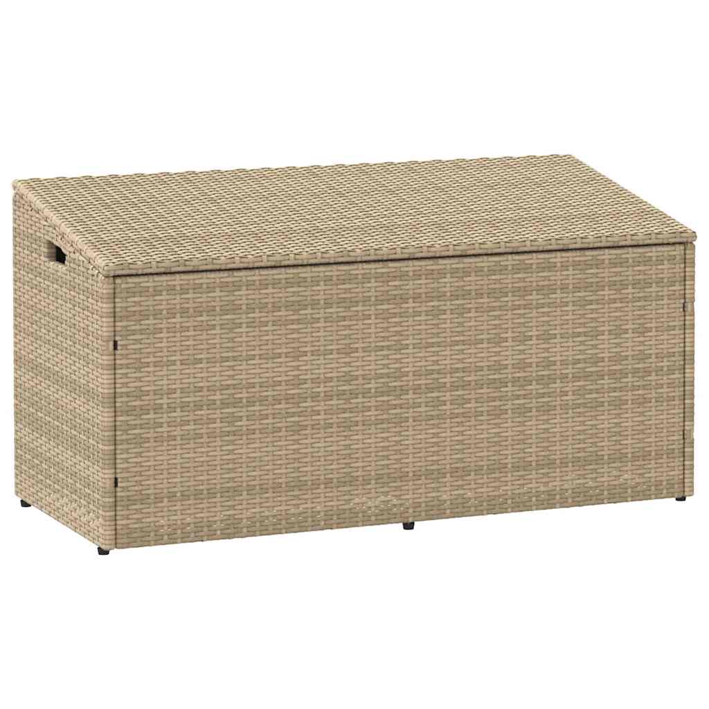 vidaXL Caja de almacenaje de jardín ratán sintético 110x50x58 cm