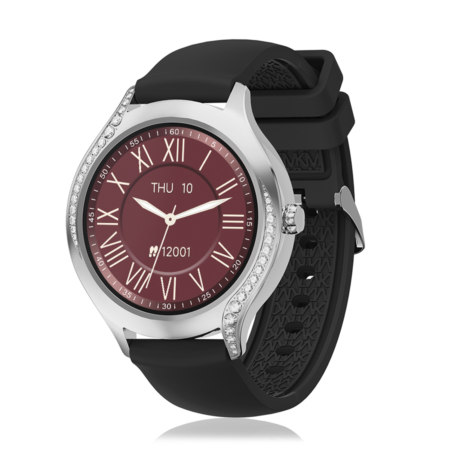 DAM. Smartwatch T214 compacto y elegante. Llamadas BT, notificaciones push. Medición de salud, ciclos femeninos. Modos deportivos. 4,1x1,1x4cm
