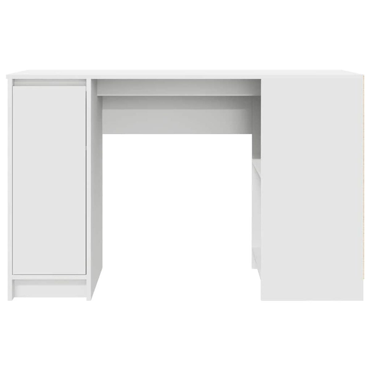 Escritorio Melhia 1 puerta + 2 compartimentos blanco 76x120x42 cm