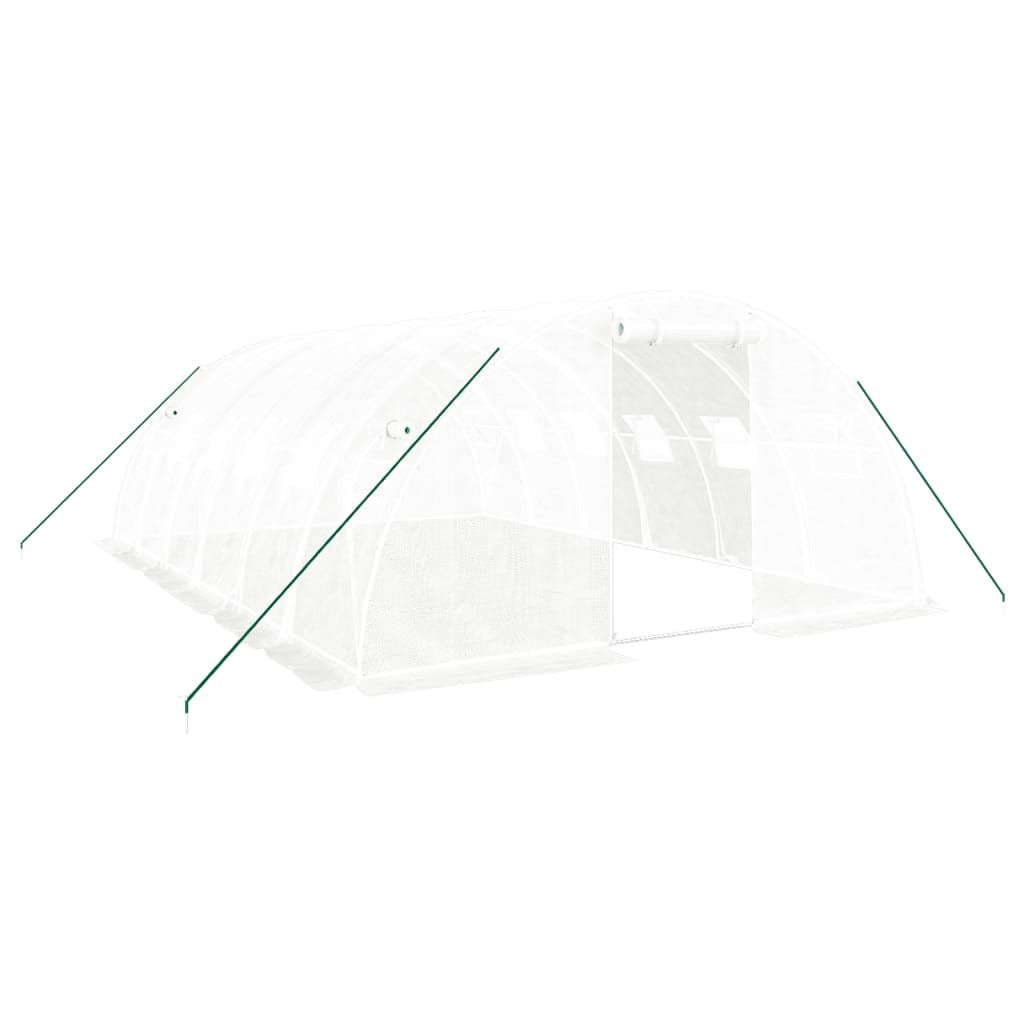 vidaXL Invernadero con estructura de acero blanco Multitalles