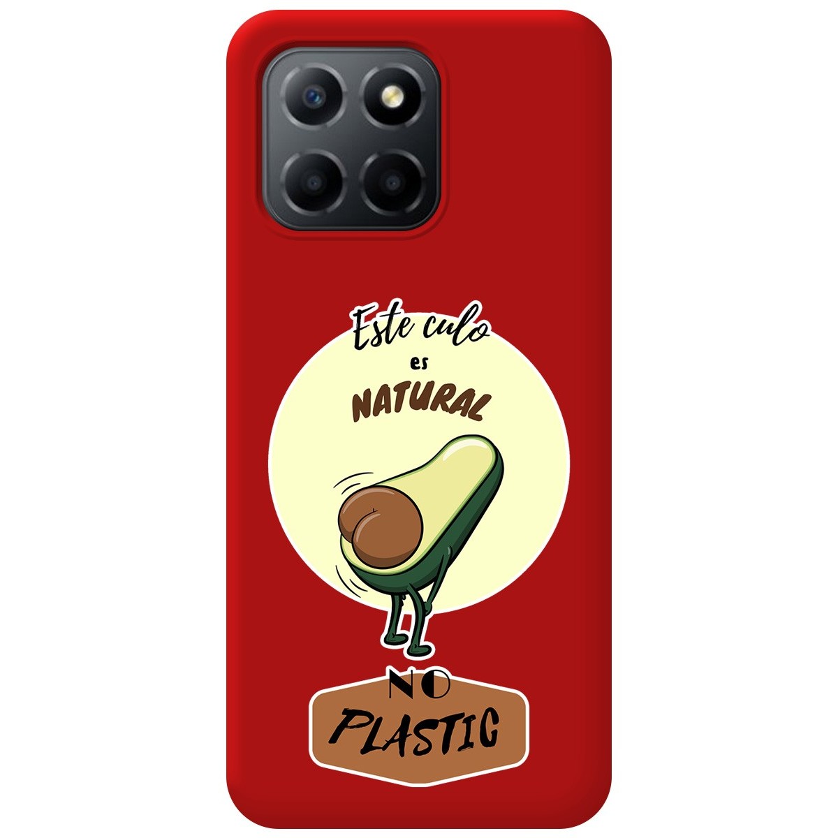 Funda Silicona Líquida Roja para Huawei Honor X8 5G diseño Culo Natural Dibujos