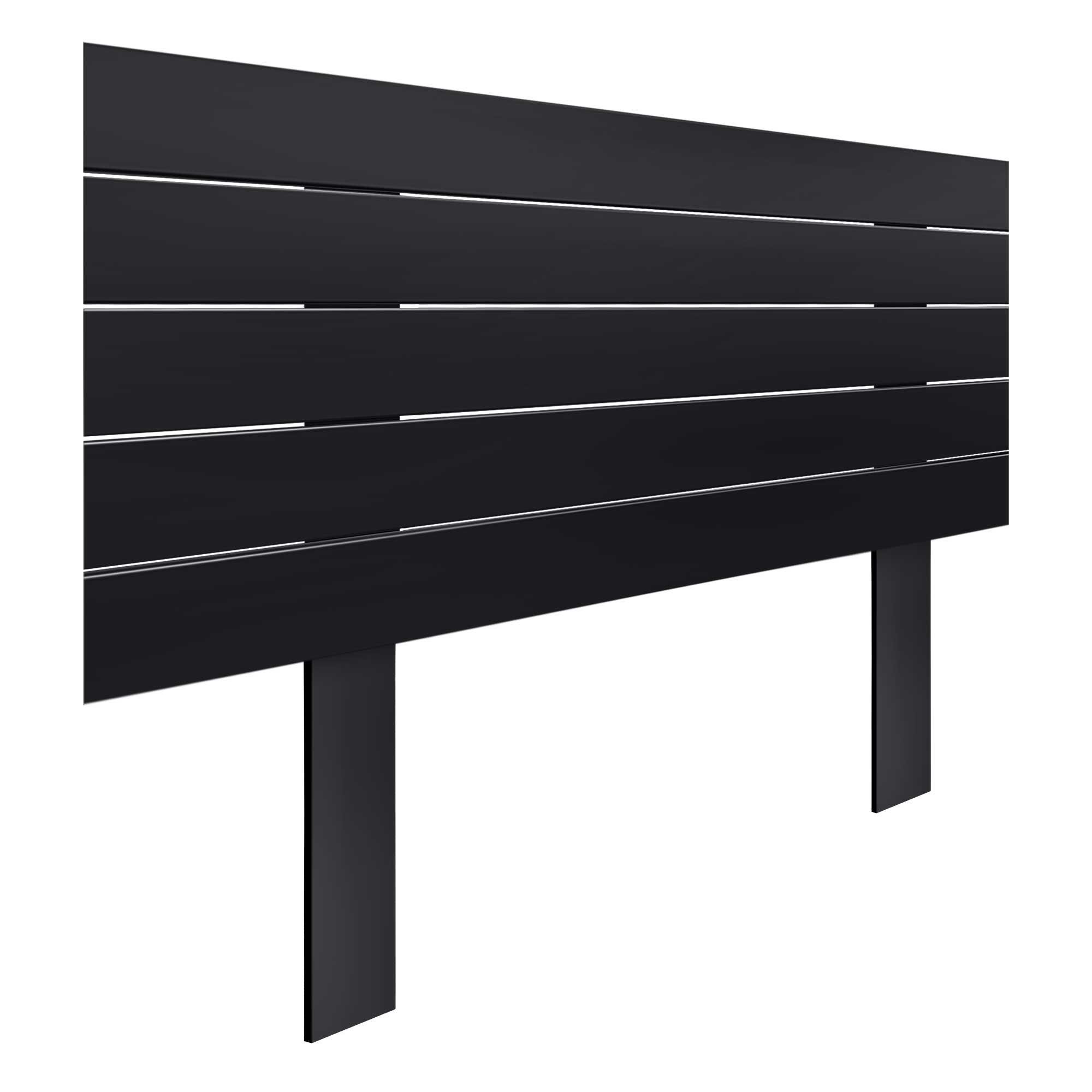 DHOME Cabecero de Madera reciclada DM Estilo Palet Horizontal con Patas Cama Palets Herrajes incluidos