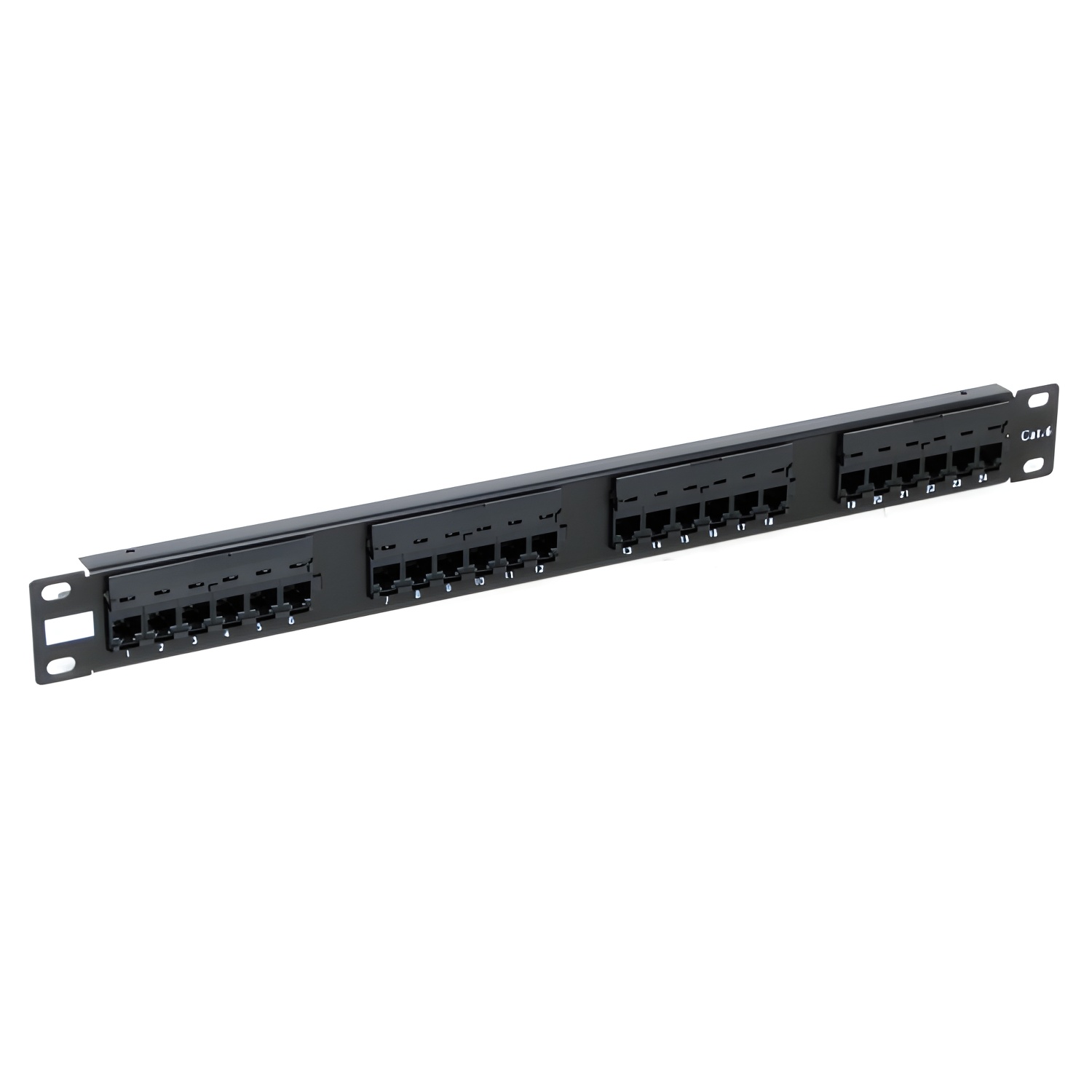 Phasak - panel de parcheo 19" cat.6 utp rj45 lsa 24p 1u negro