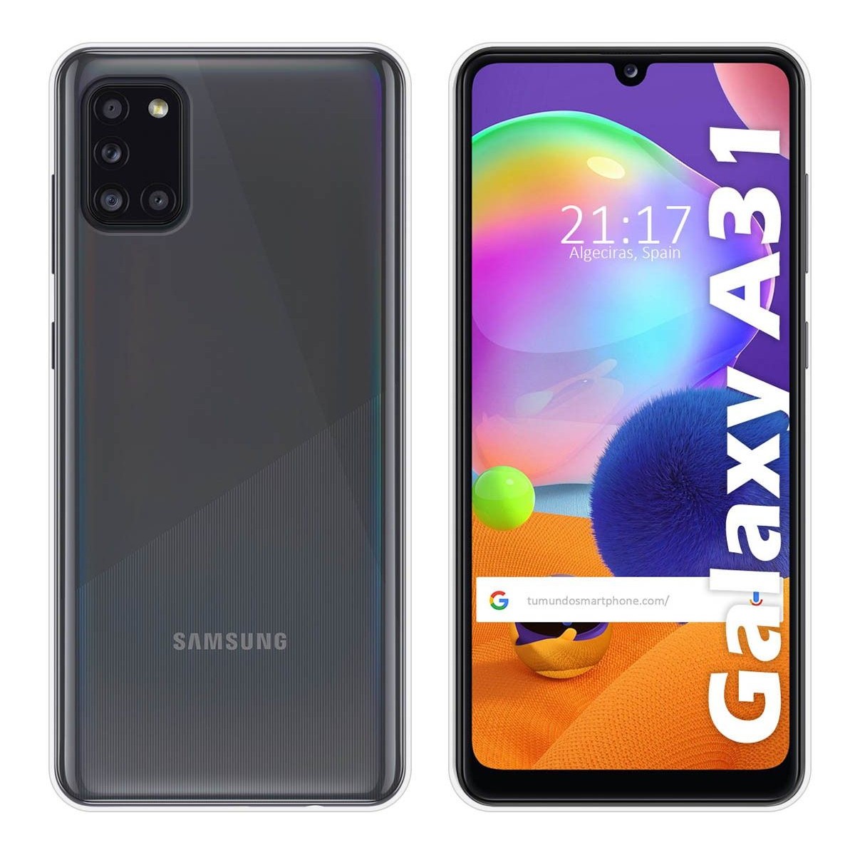 Tumundosmartphone Funda Silicona Gel TPU Transparente para Samsung Galaxy A31
